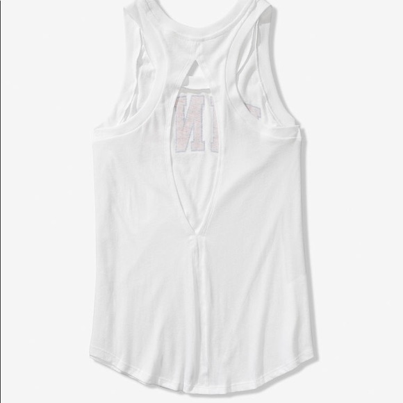 ❗️1 LEFT💕VS PINK BLING RED STARS SLIT BACK TANK - Picture 3 of 8